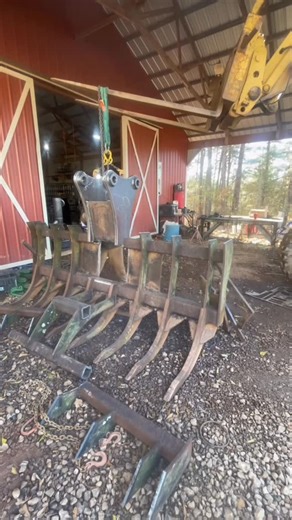 Johnson Trades on Instagram: "Modifying a well built rake that was originally designed for a loader to fit a excavator. This job took a lot of cutting for the new ears and all the parts to make up the bosses. This is really where the @cn_seamless shines. Designing parts as we go. After all the welding we did a final alignment with the line boring equipment and bored to pin size for proper alignment and fit. @mobilemachinesource_spower #tradesman #heavyequipment #mobilewelding #fabrication #craft