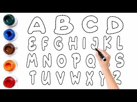 Let's Learn To Draw and Paint Alphabet Capital Letters A to Z For Kids | Learn Capital Letters ABC