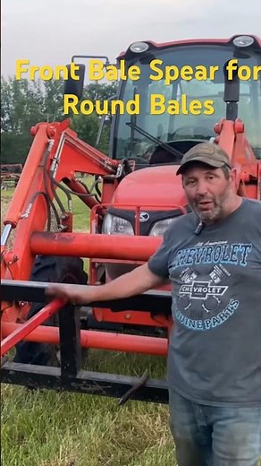 Selecting the Front Bale Spear to Gather Round Bales of Hay #hay #hayequipment #roundbales