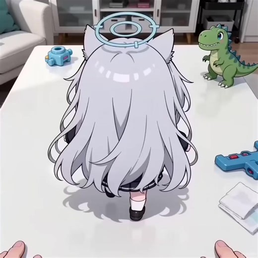 Back to 2D Shiroko: Cute Chibi Art Style