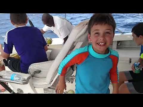 British Virgin Islands Deep Sea Fishing Black Fin Tunas Family Vacation