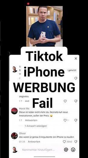 Tiktok iPhone Werbung Fail /moschuss.de