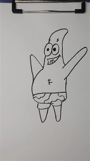 Easy Patrick drawing step by step🌈🏖️#spongebob #spongebobsquarepants #patrick #viral