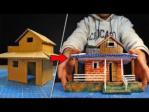 Como hacer una casita clásica de cartón / DIY / tutorial