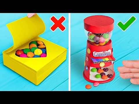 DIY RAINBOW CANDY GADGET 🍬 COLORFUL SCHOOL CRAFTS FOR YOU