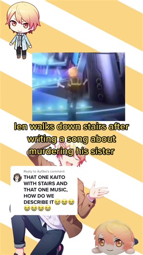 Kagamine Len Cropped Meme Stairs - Vocaloid Project Sek Tsukasa Tenma