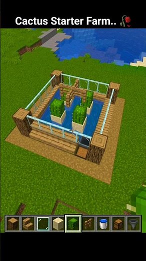 Simple Automatic Cactus Farm 🌵 | Minecraft #mctutorial #shortsminecraft #minecrafttutorial