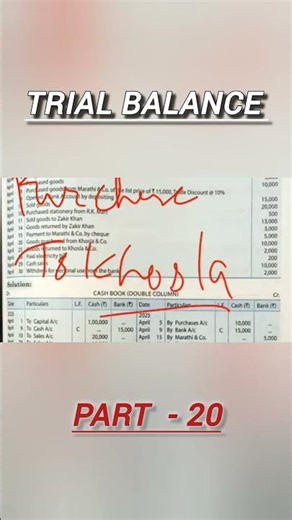 Trial Balance beginner friendly explanation 😊 part - 20