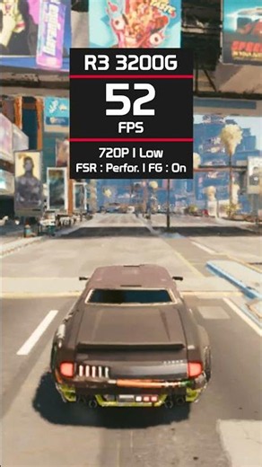R3 3200G vs Cyberpunk 2077: The low settings test #cyberpunk #pcgaming #fsr