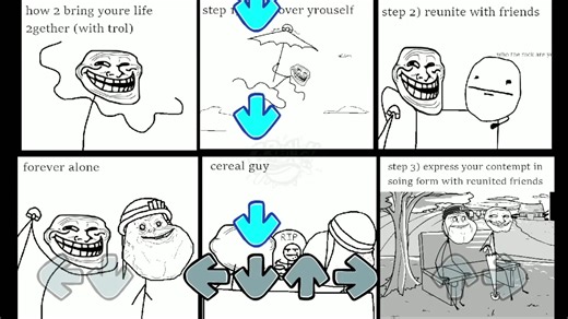 [FNF]由trollface和他的朋友一起唱ultimate trolldown(终极恶搞)