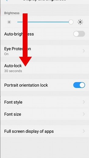 how to set screen auto lock timer