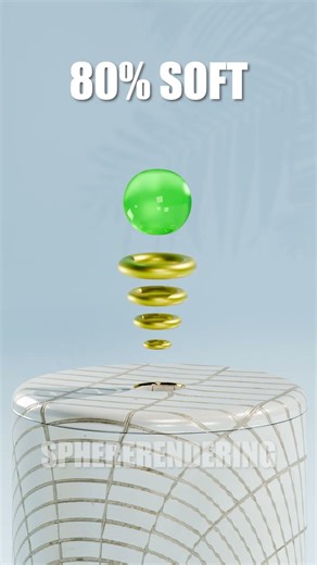 0% vs 100% SOFT Ball vs 4 Torus Satisfying Simulation in Blender #3d #animation #satisfying #shorts