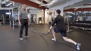 56 reactions · 4 comments | Get your heart rate up while working your lower body with the Battle Rope Lunge. #LifeFitnessGroupTraining | Life Fitness | Facebook