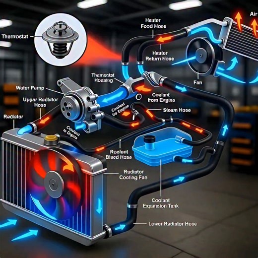 Torque craft on Instagram: "Engine cooling system explained 🚗❄️ #fblifestyle #automotive #Torquecraft #ForEducationalPurposesOnly"