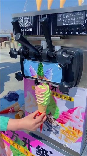 Color Changing Softy Ice Cream 🍦✨Triple Color Ice Cream Twist 😍