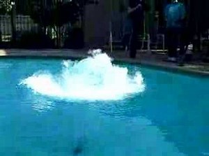 dry ice bomb in pool