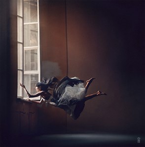 Surreal Photos of Women Floating in Zero Gravity by Nikolay Tikhomirov