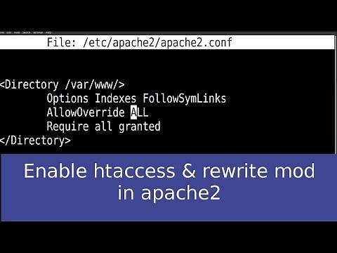 تفعيل .htaccess و rewrite | Enable htaccess & rewrite mod in apache