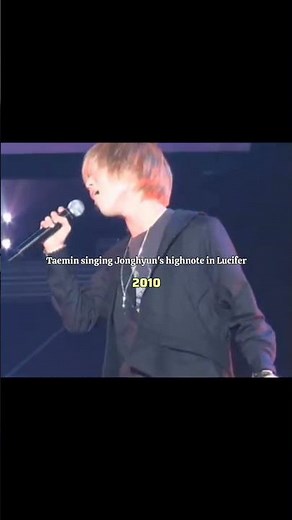 Taemin singing Jonghyun's high note in Lucifer, then and now #taemin #jonghyun #shinee #shawol
