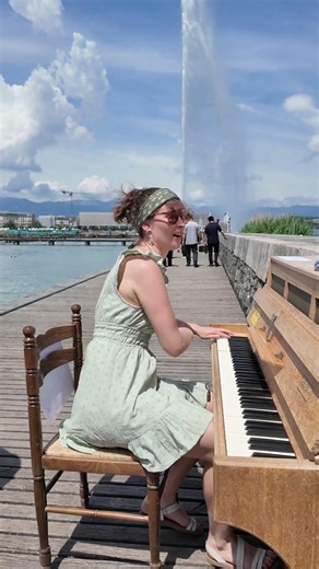 Public Piano Series Geneva #3 | Boogie Woogie Stomp by Albert Ammons 🎹 #Shorts