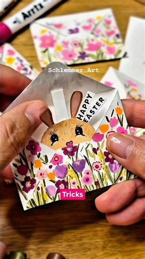 Pop-up envelope Easter bunny