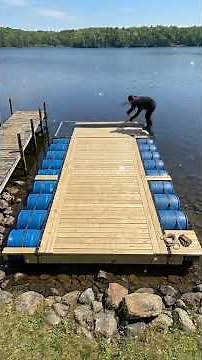 Building a Floating Wooden Dock from Scratch | Incredible DIY Project #usa #construction #diy