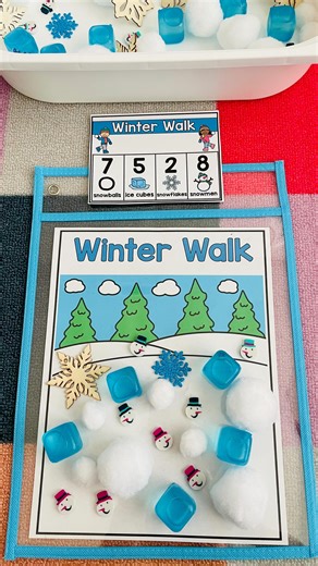 Kindergarten • Math on Instagram: "Winter Walk ❄️ is great numeral recognition & one to one counting practice! For the 🔗 comment: WALK #kindergarten #maths #firstgrade"