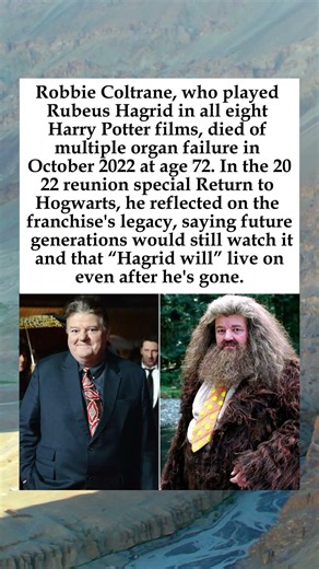 Robbie Coltrane on Harry Potter Legacy: "I'll Not Be Here, but Hagrid Will" #RobbieColtrane