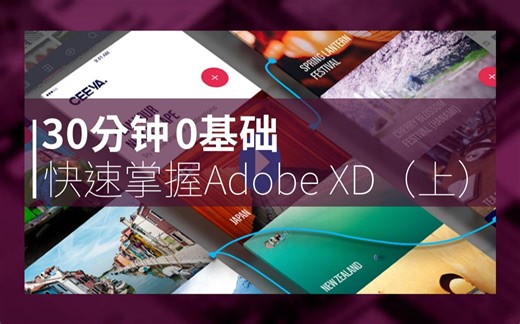 【Adobe XD】只需30分钟0基础掌握XD（上）