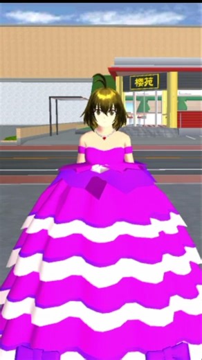 👗⚡ DIY Neon Pink & Purple Stylish Dress in Sakura Simulator 💕🎮#trandingshorts #sakura