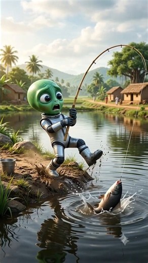Alien Tried Fishing in India… But the Fish Fought Back! 😂👽🐟