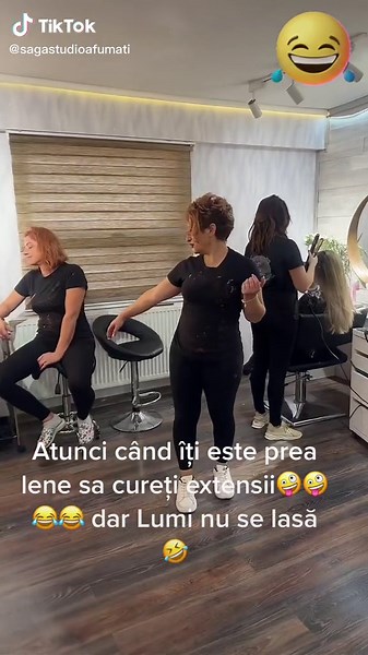 Playful Moments in a Modern Hair Salon