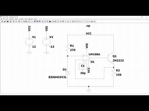 LTspice tutorial 4: Simulation of Constant Voltage source using LM108 with LTspice tool