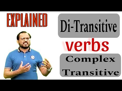 Di-Transitive | Complex-Transitive verb | Concept Explained | Sir Ali Shan Rao#english#mdcatenglish