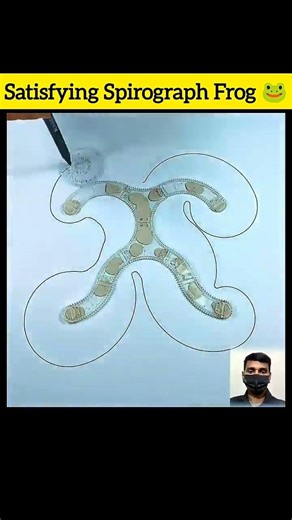 Satisfying Spirograph Frog 🐸 | Relaxing ASMR Art #shorts #asmr #spirograph #satisfying #pattern