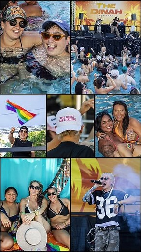 THE DINAH on Instagram: "☀️ Sun’s out, queers out! 🏳️‍🌈 😎 Grab your shades, your crew, and your boldest swimsuit 👙 —#TheDinah is calling! The largest queer pool party + music fest is ready to make a splash. 💦 Are you in? 🥳 #PoolsidePride #DinahShoreWeekend #LGBTQFestival #WLW #GirlsWhoLikeGirls"