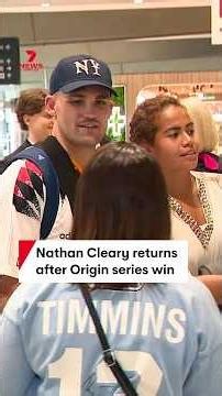 Blues halfback Nathan Cleary returns home after guiding NSW to Origin series win