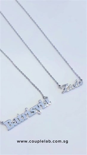 A name that means the world. 💖 Turn your loved one’s name into a wearable keepsake. 🎁 Customised name necklaces now available at www.couplelab.com.sg 🛒 📍Couple Lab 1 HarbourFront Walk #02-K3 VivoCity Singapore 098585 65 9750 0497 📍Couple Lab 201 Victoria Street #02-53/54 Bugis , Bugis Singapore 188067 65 9750 0497 📍Couple Lab 68 Orchard Road, Plaza Singapura #02-34 Singapore 238839 65 9750 0497 📍Couple Lab 1 Woodlands Sq. Causeway Point #02-K04 Singapore 738099 65 6966 0579 #CustomNameNec