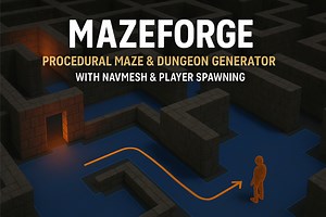 MazeForge: Procedural Maze & Dungeon Generator with NavMesh & Player Spawning | Level Design | Unity Asset Store