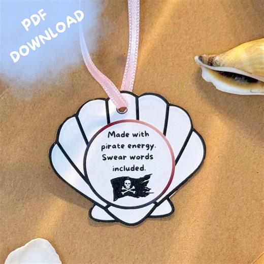 Funny Printable Pirate Gift Tags for Handmade Crochet Presents - Etsy