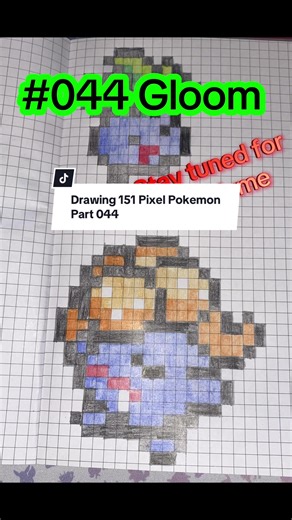 Drawing 151 Pixel Pokémon Part 044 #pokemon #pixelpokemon #drawingpokemon #151pokemon #gloom