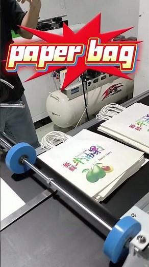 CSJ ONE PASS inkjet printer for paper bag printing.#csj #digitalprinter #printings #paperbag