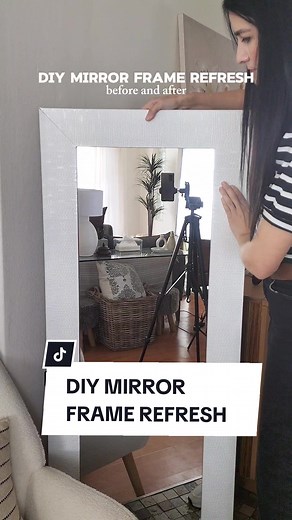 DIY Mirror Frame Refresh with Spray Paint