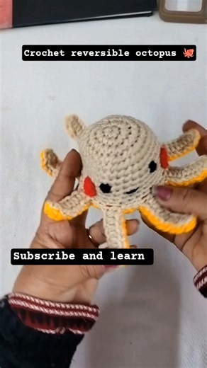 New design crochet reversible octopus step by step #crochet #octopus #trending #knitting #ytshorts