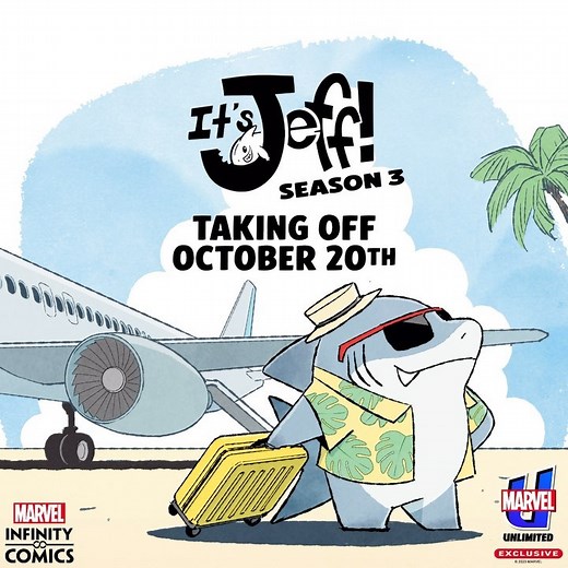 Marvel Entertainment on Instagram: "Our beloved Land Shark will return to Marvel Unlimited soon! An all-new ‘It’s Jeff’ Infinity Comic is coming to the @MarvelUnlimited app on Friday, October 20. Read more on Marvel.com!"