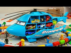 Unboxing Dinoco Helicopter Transporter | Lightning McQueen Stunt & Skills Car Toy Review