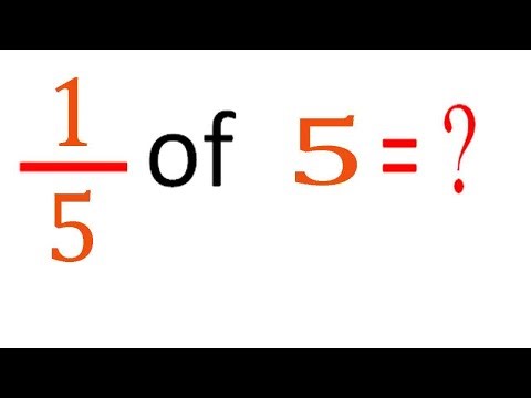 MULTIPLY fraction with integer one fifth(1/5) of 5 (1/5 of 5)
