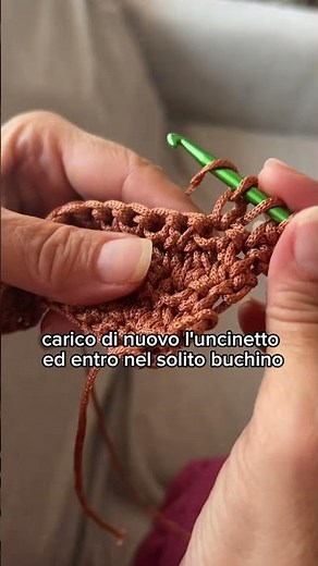 Tutorial borsa cordino con punto semi nocciolina #borseuncinetto