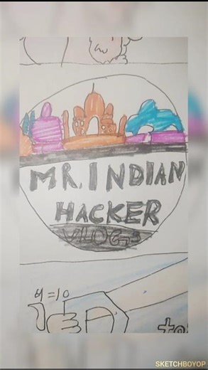 I draw Mr Indian Hacker Logo #drawing