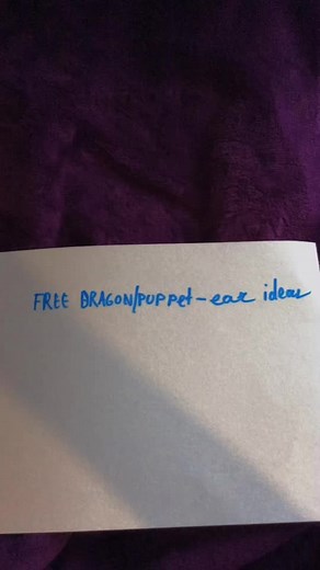 Free dragon/puppet ear ideas^^!!